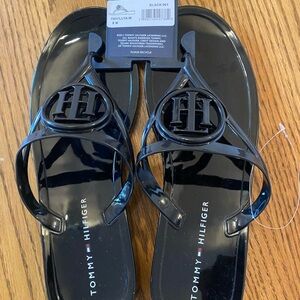 Tommy Hilfiger Black Sandals sz 9